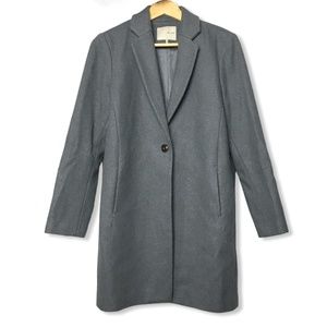 OAK + FORT Wool Single-Button Blazer Grey | Medium